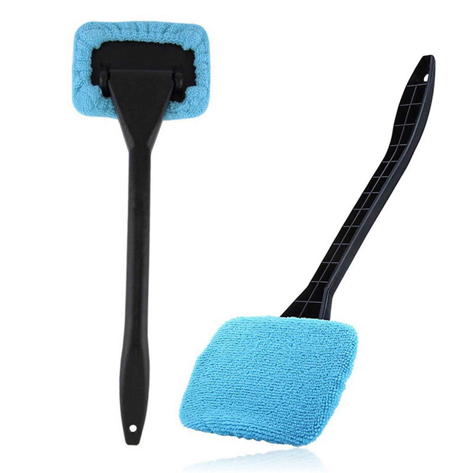Windshield Cleaner, Car Windshield Cleaning Tool Inside with 1 Reusable and Washable Microfiber Pads and Extendable Handle Auto Glass Wiper Kit